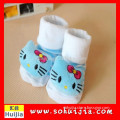 New styles Hot sale Lovely Blue cat design custom socks with logo
